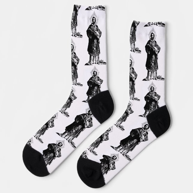 Saint Adalbert of Prague Bishop and Martyr Socks (Left)
