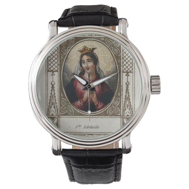 Saint Adelaide. Coloured lithograph. Watch (Front)