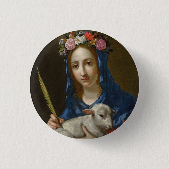 Saint Agatha (by Cesare Dandini) 3 Cm Round Badge (Front)