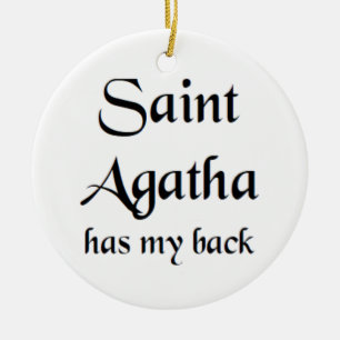 saint agatha ceramic tree decoration