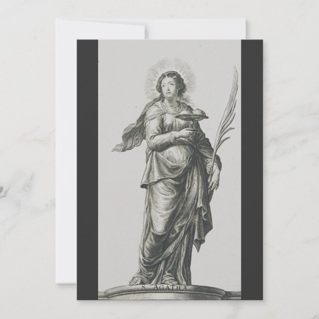 Saint Agatha of Sicily Holiday Card (Front)