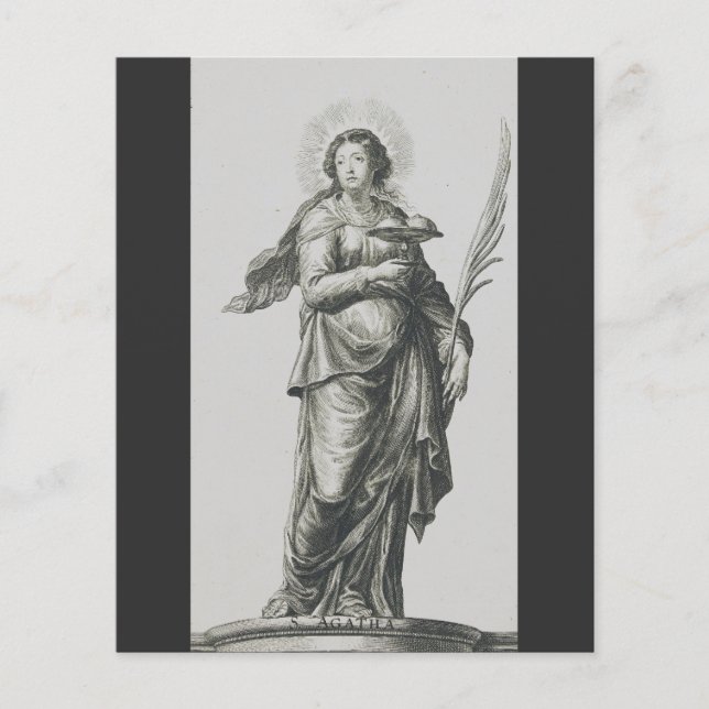Saint Agatha of Sicily Volcanic Grace Art (Front)