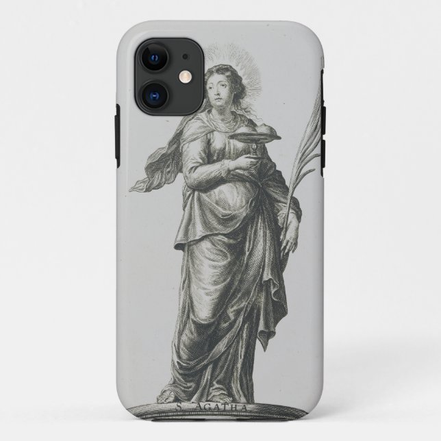 Saint Agatha of Sicily Volcanic Grace Art Case-Mate iPhone Case (Back)