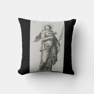 Saint Agatha of Sicily Volcanic Grace Art Cushion