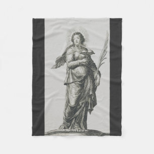 Saint Agatha of Sicily Volcanic Grace Art Fleece Blanket