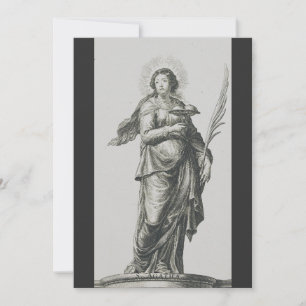 Saint Agatha of Sicily Volcanic Grace Art Holiday Card