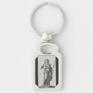 Saint Agatha of Sicily Volcanic Grace Art Key Ring