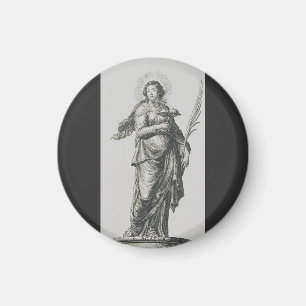 Saint Agatha of Sicily Volcanic Grace Art Magnet