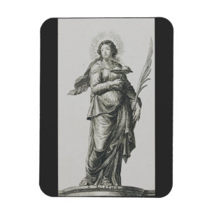 Saint Agatha of Sicily Volcanic Grace Art Magnet