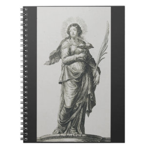 Saint Agatha of Sicily Volcanic Grace Art Notebook