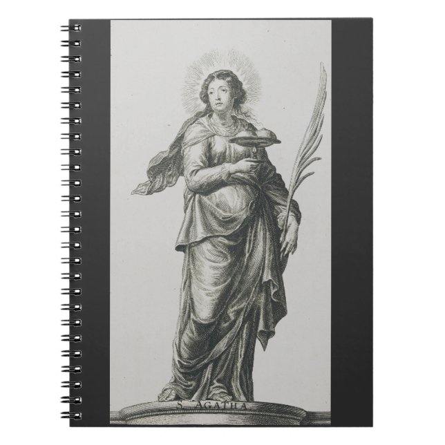 Saint Agatha of Sicily Volcanic Grace Art Notebook (Front)