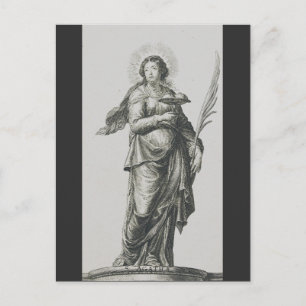 Saint Agatha of Sicily Volcanic Grace Art Postcard