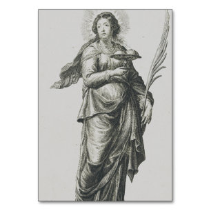 Saint Agatha of Sicily Volcanic Grace Art Table Number