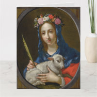Saint Agatha with Prayer Card