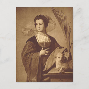 Saint Agnes by Alonso Cano Postcard