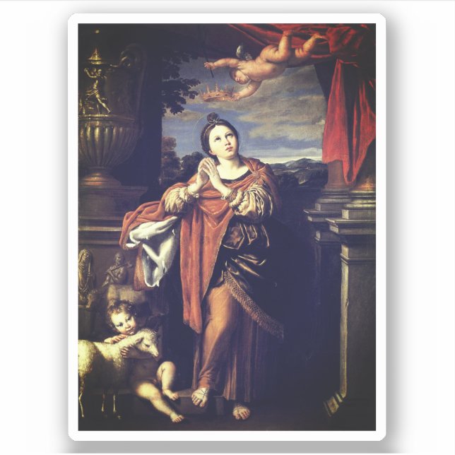 Saint Agnes by Domenichino (c. 1620) (Front)