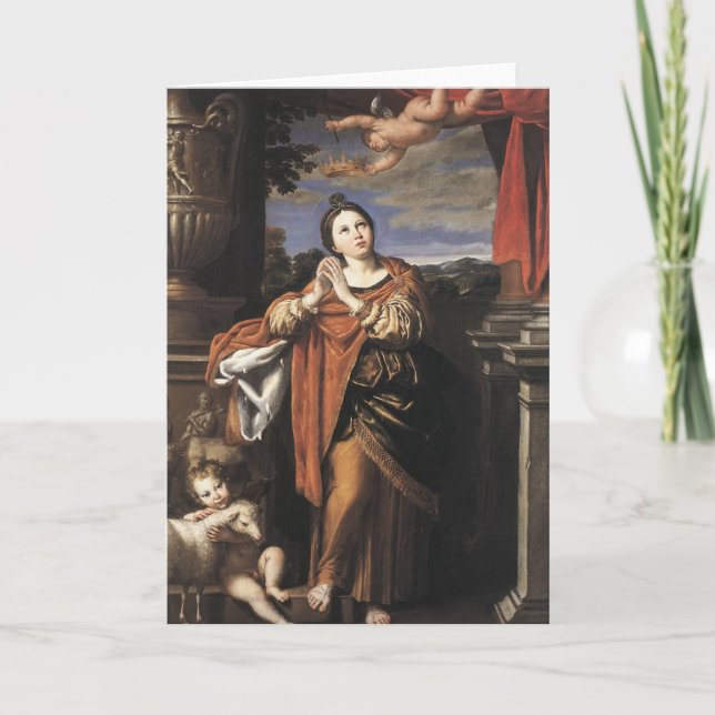 Saint Agnes by Domenichino (c. 1620) Card (Front)