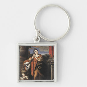 Saint Agnes by Domenichino (c. 1620) Key Ring