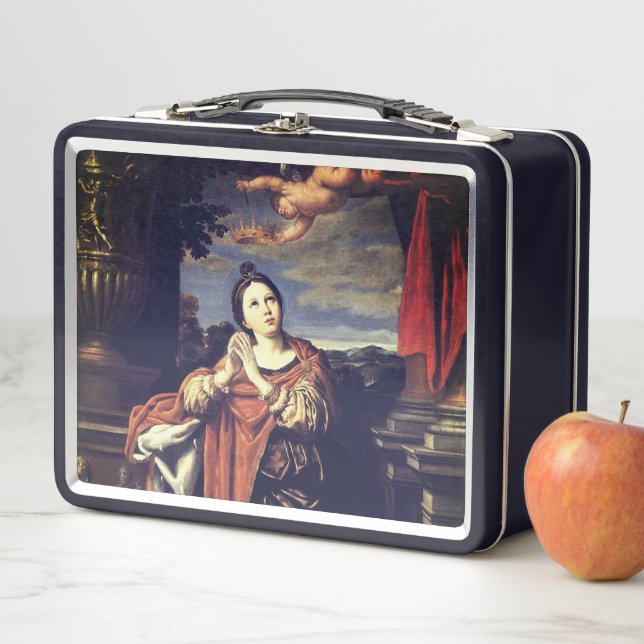Saint Agnes by Domenichino (c. 1620) Metal Lunch Box (In Situ)