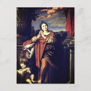 Saint Agnes by Domenichino (c. 1620) Postcard