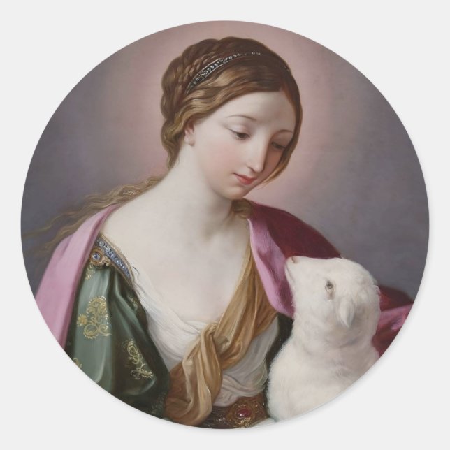 Saint Agnes Catholic Sticker  (Front)