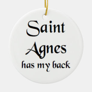 saint agnes coffee mug ceramic tree decoration