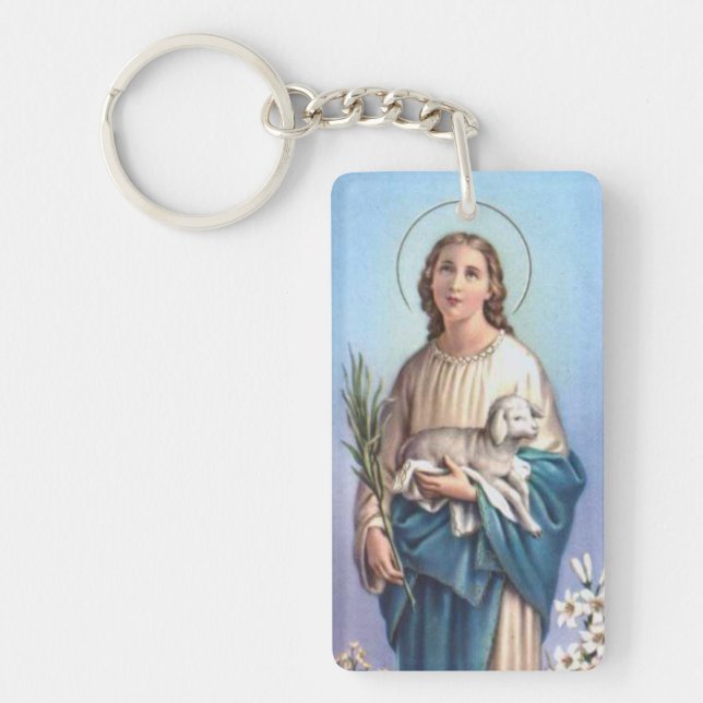 Saint Agnes Key Ring (Front)