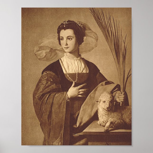 Saint Agnes Martyr by Alonso Cano  Poster (Front)