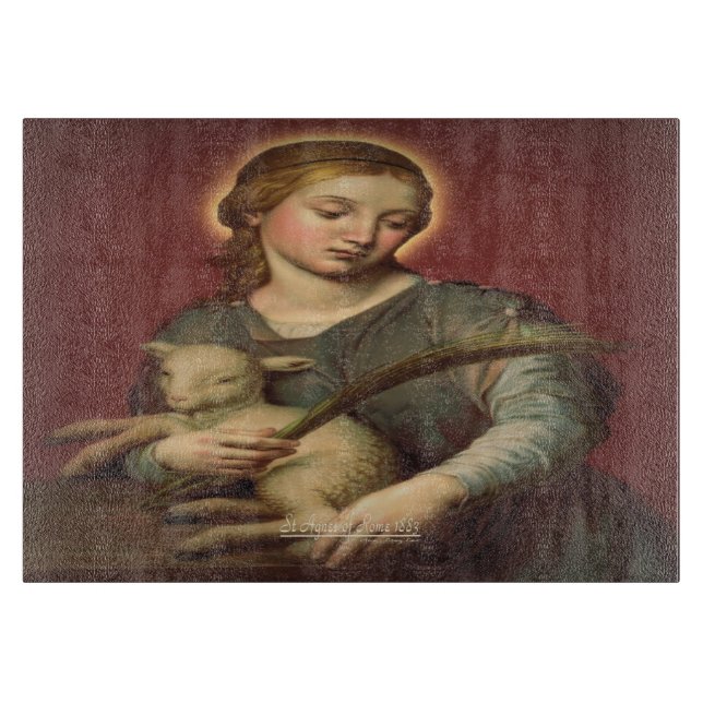 Saint Agnes of Rome Cutting Board (Front)