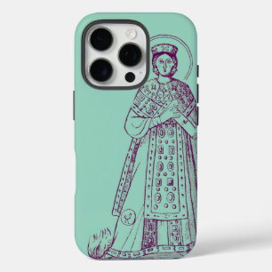 Saint Agnes of Rome greek mosaic iPhone 16 Pro Case