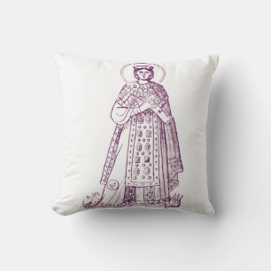 Saint Agnes of Rome greek mosaic Cushion