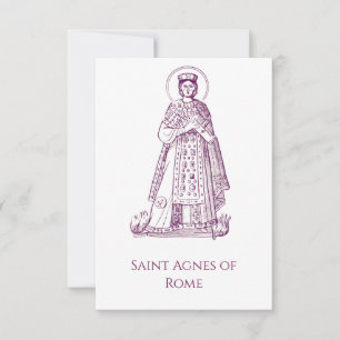 Saint Agnes of Rome Holy Card
