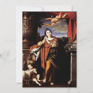 Saint Agnes of Rome – The Mystical Rose Fine Art Holiday Card