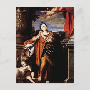 Saint Agnes of Rome – The Mystical Rose Fine Art Postcard