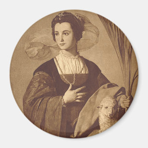 Saint Agnes of Rome – The Purity of Faith Fine Art Magnet