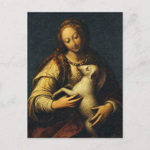 Saint Agnes Pure Witness of Christ Postcard
