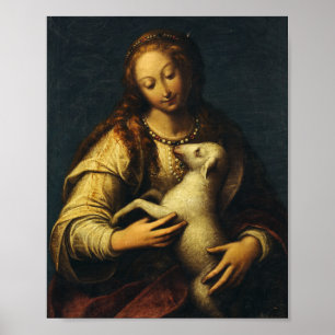 Saint Agnes Pure Witness of Christ  Poster