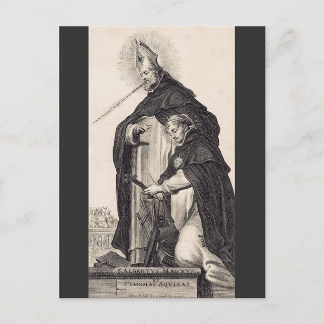 Saint Albert the Great and saint Thomas Aquinas Postcard (Front)