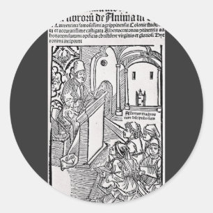 Saint Albert the Great Universal Doctor Art Classic Round Sticker