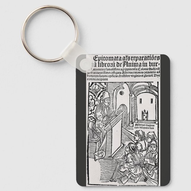 Saint Albert the Great Universal Doctor Art Key Ring (Front)