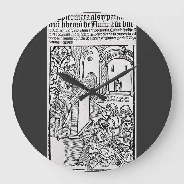 Saint Albert the Great Universal Doctor Art Large Clock (Front)