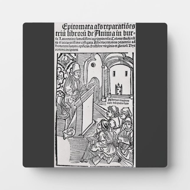 Saint Albert the Great Universal Doctor Art Plaque (Front)