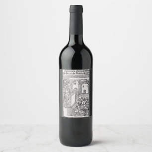 Saint Albert the Great Universal Doctor Art Wine Label