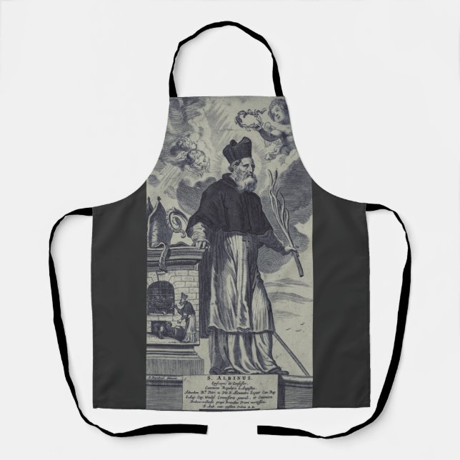 Saint Albinus of Angers Premium Bishop of Mercy Apron (Front)