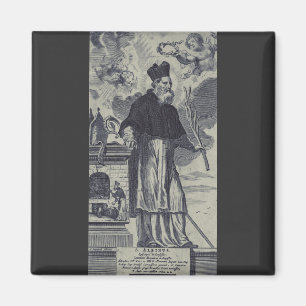 Saint Albinus of Angers Premium Bishop of Mercy Magnet