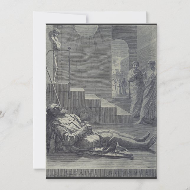 Saint Alexius of Rome Sacred Humility Art Invitation (Front)