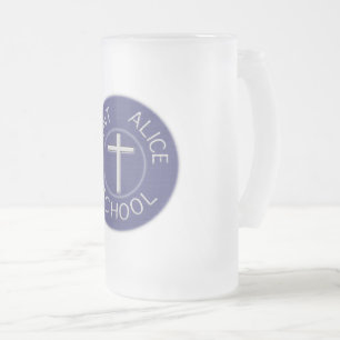 Saint Alice School Traditional Patch  Frosted Glass Beer Mug