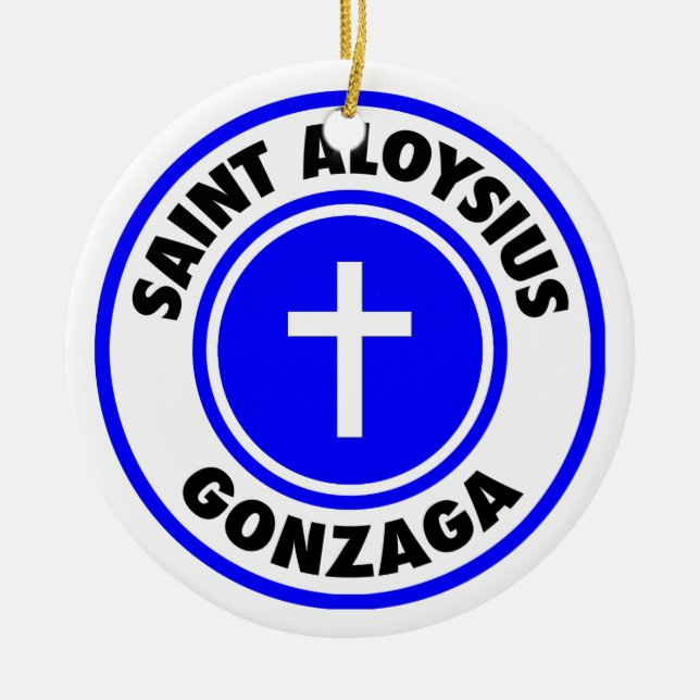 Saint Aloysius Gonzaga Ceramic Tree Decoration (Front)