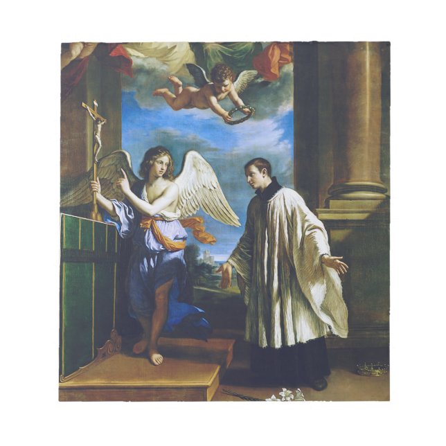 Saint Aloysius Gonzaga Patron of Youth and Purity Notepad (Front)