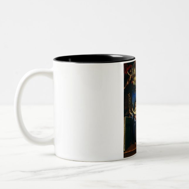 Saint Aloysius Gonzaga Patron of Youth and Purity Two-Tone Coffee Mug (Left)